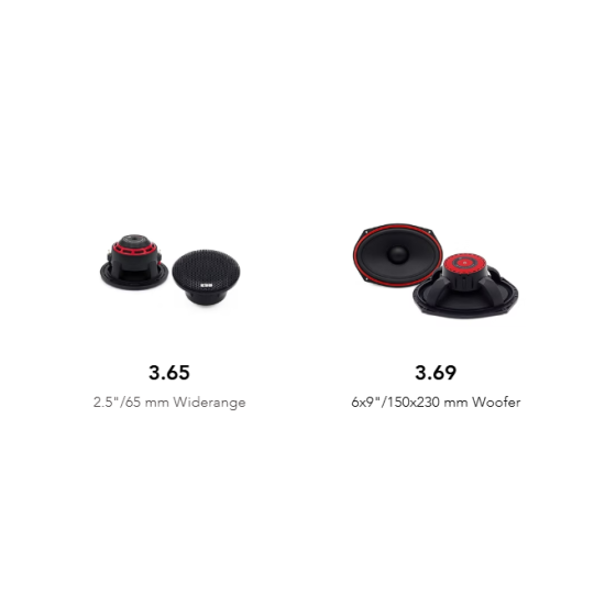ESB AUDIO 3.69K2.5 2-Way Speaker System Dwudrożny system głośnikowy 6x9” Woofer + 2.5” Widerange (3.69 + 3.65)